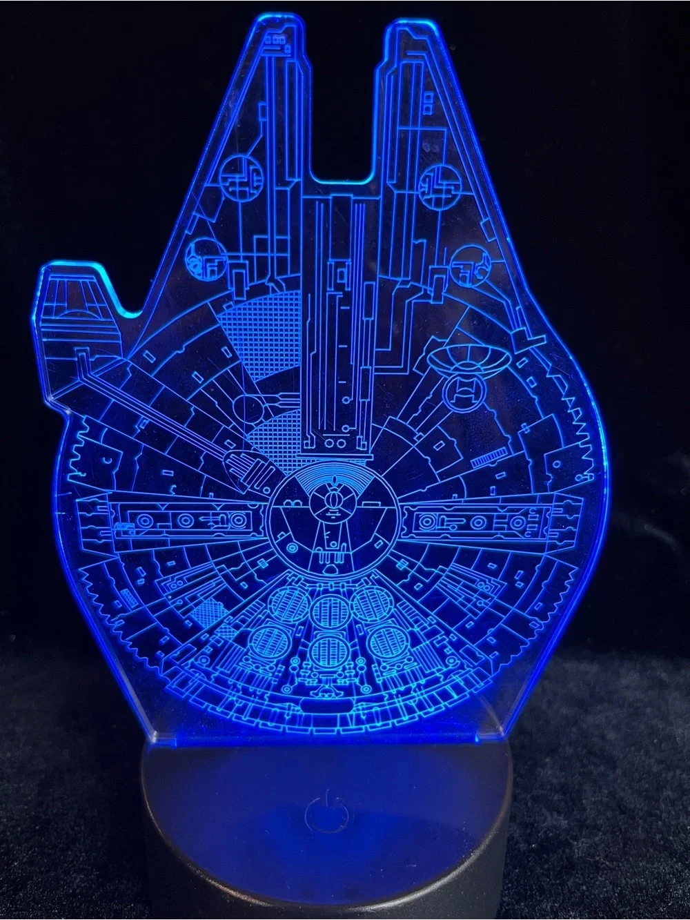 Star Wars Millennium Falcon Beautiful Glowing 7 Colors LED Night Light Lamp